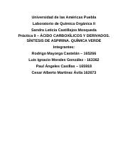 Práctica 9 - ÁCIDO CARBOXÍLICOS Y DERIVADOS. SÍNTESIS DE ASPIRINA. QUÍMICA VERDE.docx