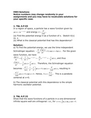 Phys 248 Schrodinger Equation Homework Solutions