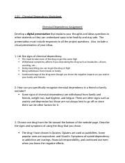 Worksheet - Health 8 - 2.01 - Chemical Dependency (1).docx