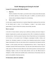 MODULE 12 Learning To Be A Better Student.pdf