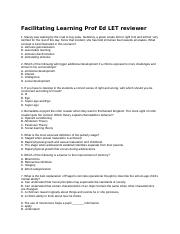 Facilitating Learning Prof Ed LET reviewer.docx