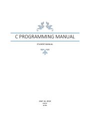 C PROGRAMMING MANUAL 1 .pdf - C PROGRAMMING MANUAL STUDENT MANUAL MAY ...