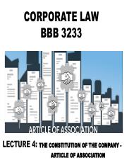 Lecture 4_The Constitution of the Company_Article of Association.pdf