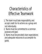 adequate resources in team effectiveness