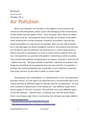discussion essay about air pollution