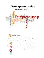 Study Materials - Entrepreneurship 7.docx