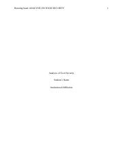 Analysis on Food Security, Final Copy.docx