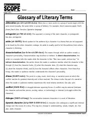 Scholastic Literary Terms for High School
