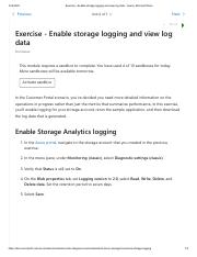 Exercise - Enable storage logging and view log data - Learn _ Microsoft Docs.pdf