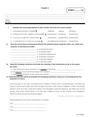English Grade 5 Examination with Answer Key.pdf