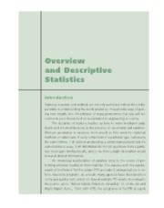 Chap01 - Overview and Descriptive Statistics