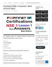 Fortinet NSE 1 Lesson1-Bad Actors Quiz _ isleyen.net.pdf