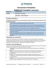 BSBREL401 Establish networks.docx