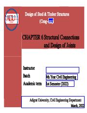 chapter 6-Structural Connections and Design of Joints [Autosaved].pptx
