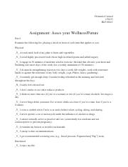 Assignment Assess Your Wellness and Fitness.pdf