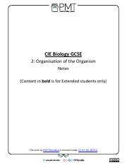 Summary Notes - Topic 2 Organisation of the Organism - CAIE Biology IGCSE.pdf