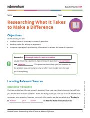 KEY_Guided Notes_English 9_A2.08_Researching What It Takes to Make a Difference.pdf