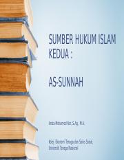 As-Sunnah sebagai sumber Hukum Islam.pptx