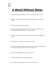 the world without water