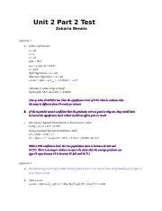 Unit 2 Part 2 Test               Zakaria Bennis.docx