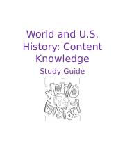 World and U.S. History- Content Knowledge.docx
