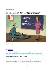 In science it is never just a theory.docx