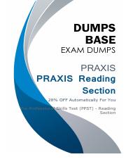 2020 New PRAXIS Reading Section Exam Dumps V8.02.pdf