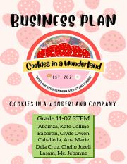 sweetie's cookies business plan