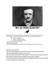 Azan Chaudary - Who was Edgar Allan Poe?