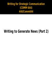 Writing to Generate News Part 2 (9-20-13).pptx