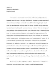 reflection paper 3 for globalization