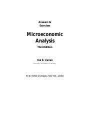 Varian Microeconomic Analysis (3rd ed) SOLUTIONS