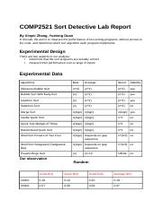 COMP2521 Sort Detective Lab Report.docx