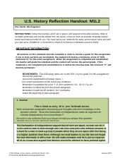 M1L2 U.S. History Reflection. Anguiano.docx