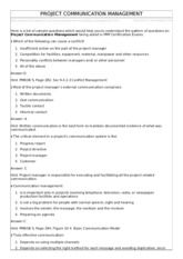 Ch. 10 Communication Management Questions