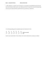 Quiz 1 Corporate FInance student version