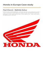 Honda in Europe Case study.docx