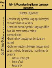 Ch09_PowerPoint - Why Is Understanding Human Language Important (1).ppt -  Chapter 9 Why Is Understanding Human Language Important? Anthropology What  | Course Hero