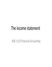 Lecture 3 - The income statement_plus solutions.pptx