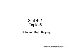 Stat430 Topic 05 Data and Data Display