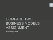 COMPARE TWO BUSINESS MODELS ASSIGNMENT