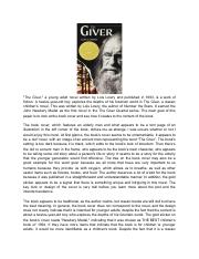 The Giver Critique.pdf
