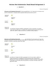 read ahead assignment 3 docx review test submission read ahead dd form 2807 2