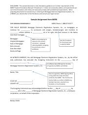 mers address for assignments