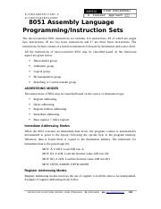 8051 Assembly Language ProgrammingInstruction Sets.docx