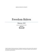 Cruz Alvin Hist 102 Short paper Freedom Riders.docx