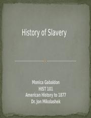 Assignment 1, Slavery