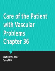Chapter 36 Care of the Patient with Vascular Problems SP18.ppt