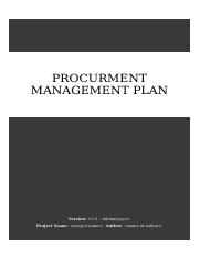 BSBPMG518 - ACT1-Q7 - Procurement Management Plan Template.docx