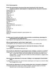 PS 12 Gymnosperms study guide
